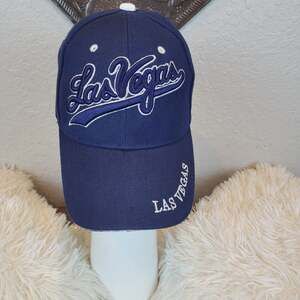 Las Vegas Nevada Embroidered Adjustable Baseball Cap Hat Blue